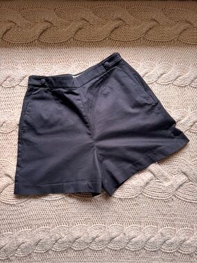 Reiss Black Tailored High-Rise Shorts